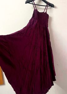 maroon Pink Maxi Dress