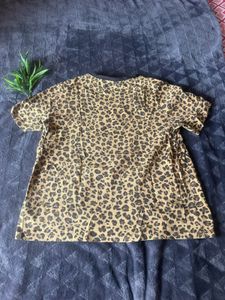 M&amp;S Leopard Print Short Sleeve Tee