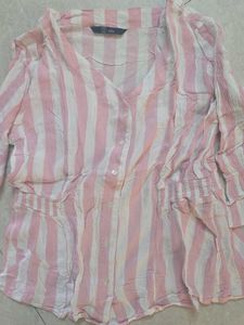 Pink and White Striped top