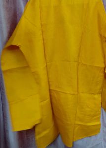 Men's Yellow Striped Kurta
