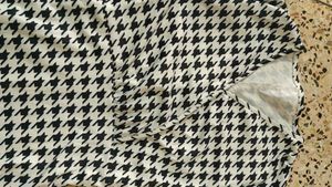 Houndstooth Print Midi Dress