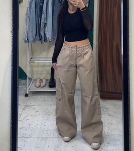 Trendy Beige Cargo Pants
