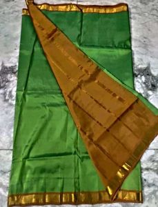 Green pure kanjeevaram silk saree