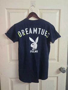 Navy Blue Graphic Print T-Shirt
