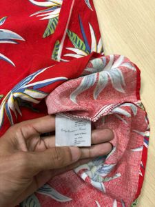 Vibrant Red Hawaiian Shirt