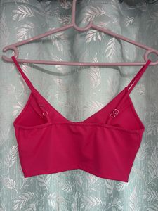 Hot Pink Cut-Out Crop Top