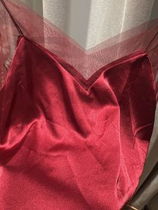 Chic Sheer Overlay Satin Camisole in S