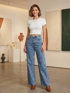 MAX High Waisted Wide Leg Jeans