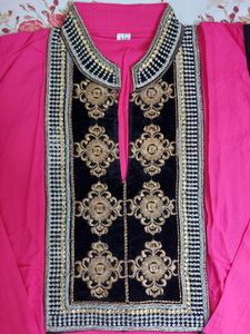 Beautiful bright pink kurta Party Wear