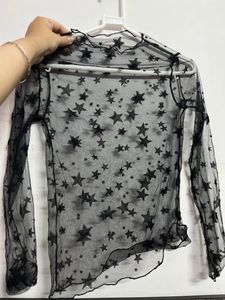 Sheer Black Starry Top (no Bralette included)