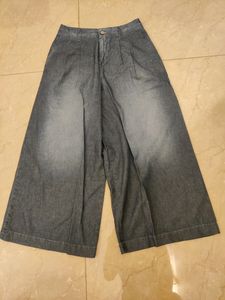 Faded High Waist Culottes