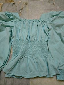 Chic Smocked Square Neck Top