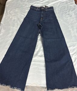Zara High Waisted Wide Leg Jeans