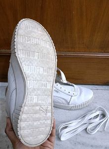 Puma White High-Top Sneakers
