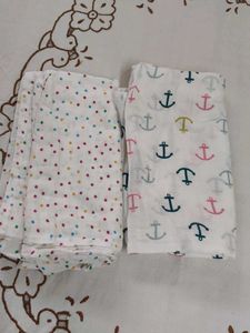 2 baby Swaddles/ muslin wrap for babies