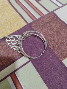 Stunning Rhinestone Bracelet with Ring