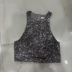 H&MSparkly Sequin Halter Neck Top