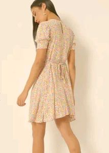 Floral Print Short Sleeve Dress