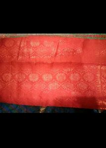 Beautiful Red Saree with Green Border
