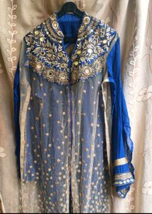 Royal Blue Embellished Kurta Set