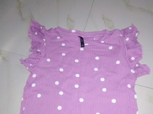 Cute Polka Dot Ruffle Top