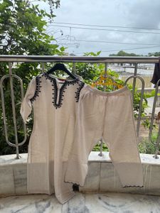 Elegant Linen Kurta Set