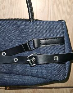 Savana Denim Shoulder Bag with Teddy Charm