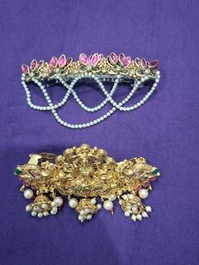 Exquisite Gold &amp; Pearl Hair Clips 🤩