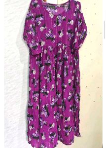 Purple FLORAL Shimmer Dress 👗i