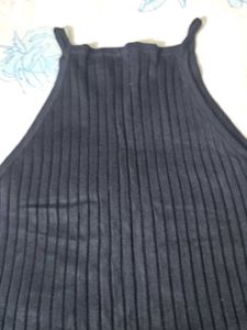 Ribbed Black Tank Top