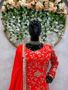 Red Colour Sharara