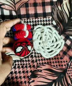 Spiderman Crocheted Keychain/Accessory