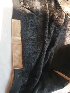 leather jacket with furr coating inside