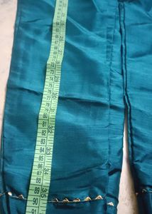 Teal Silk Palazzo Pants