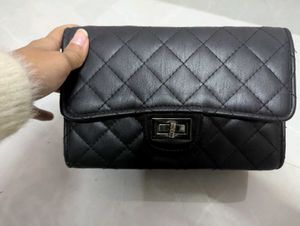 Black Chained Sling Bag