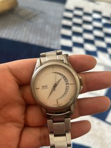 *Quartz Men Silver Stainless Watch