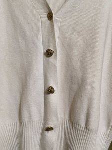 Cream Button-Up Cardigan