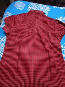 Red &amp; Black Checkered Button-Up Top