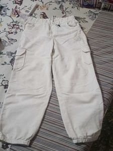 Cream Cargo Pants
