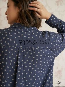 Navy Polka Dot Button-Up Shirt