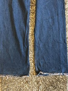 Wide Leg Blue Denim Jeans