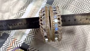 Embellished Mirror Work Bangles Set