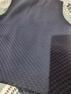 Boys Navy Quilted Nehru Jacket Vest