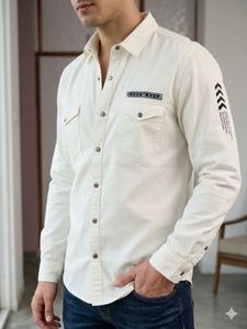 Men's Classic White Long Sleeve Shirt