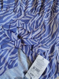 Shein Zebra Print Top with Lace Trim