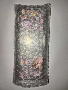 Transparent Pencil case with pink sticker cute dec