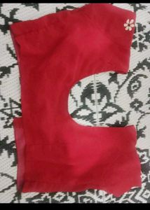 Vibrant Red Embroidered Saree
