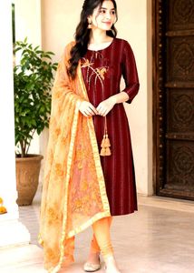 heavy work kurti set