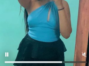 Blue Halter Top