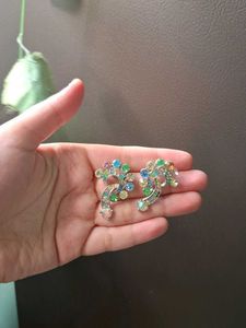 Sparkling Multi-Color Rhinestone Earrings